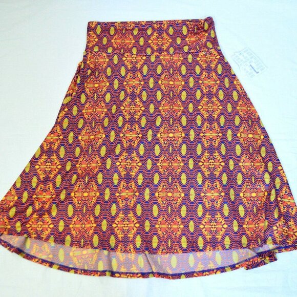 LULAROE Multicolored AZURE High-Low Knee High Maxi - Picture 5 of 7